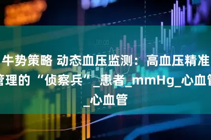 牛势策略 动态血压监测：高血压精准管理的 “侦察兵”_患者_mmHg_心血管